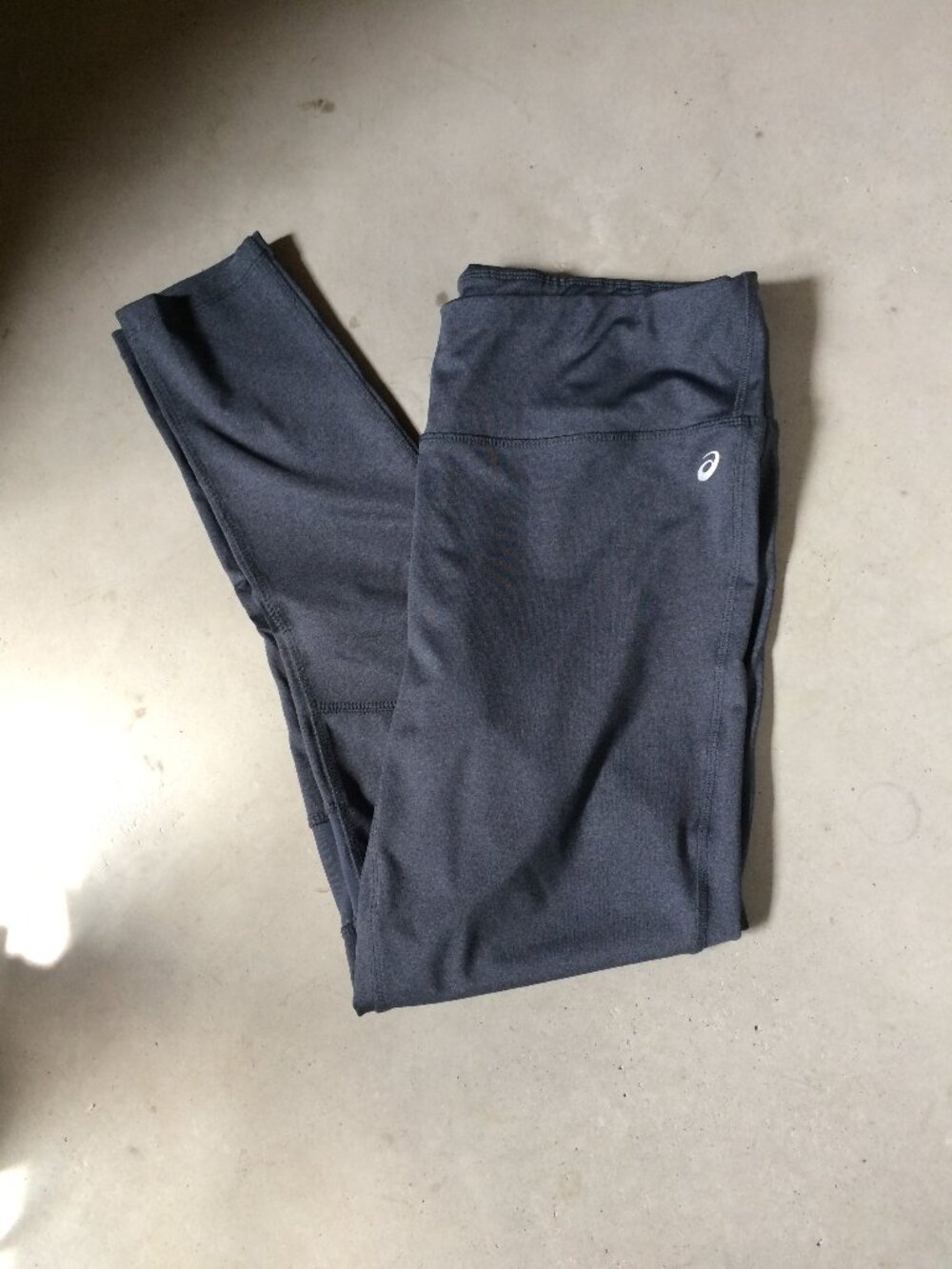 Gray Asics Leggings With Mesh Back Panels Size XL